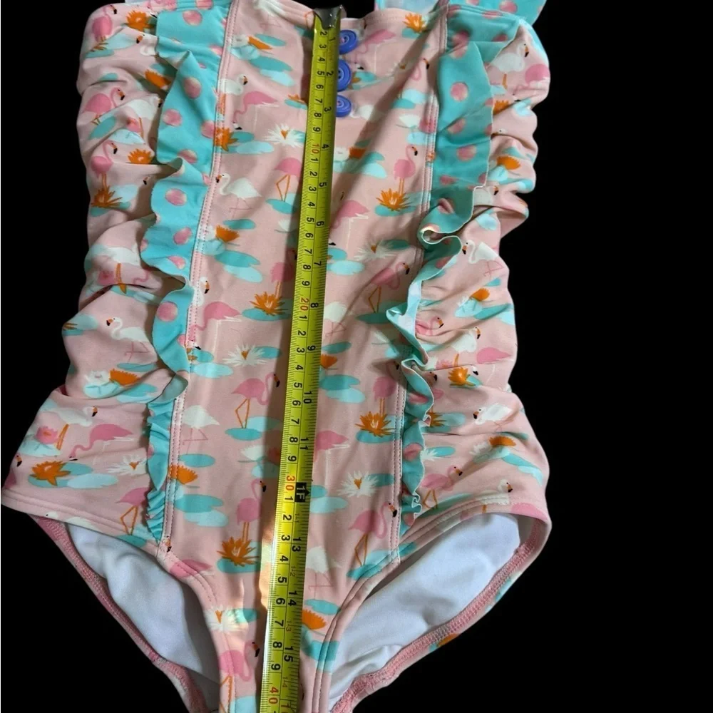 Matilda Jane Kids Swim One Piece in Pink and green